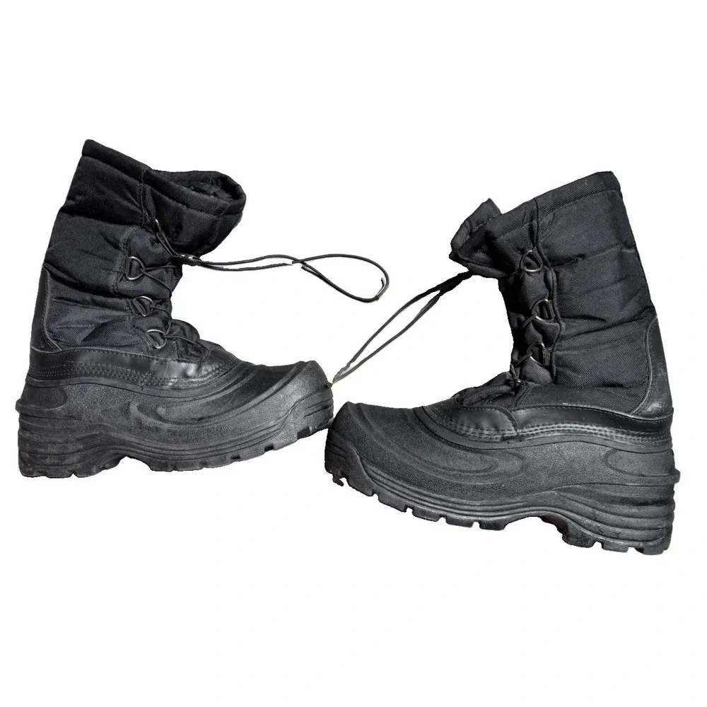 Mens Snow Boots Ranger Size 10 Black Waterproof Winter Duck Boots